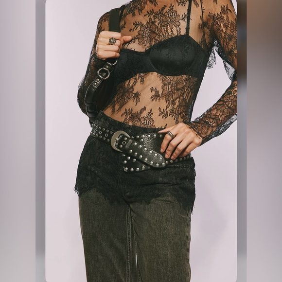 Free People Black Studded Belt main image 13